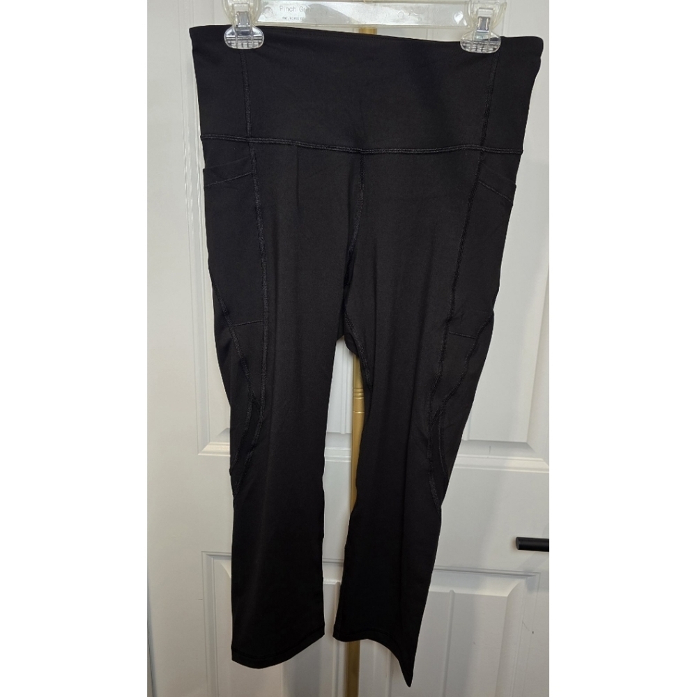 Old Navy Elevate Go Dry Black Leggings Large New With Tags High Rise Crop